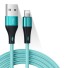 Kabel danych USB / Lightning 2 szt turkusowy