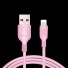Kabel do ładowania Apple Lightning / USB K624 różowy