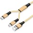 Kabel do ładowania USB na USB-C / Micro USB złoto