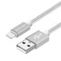 Kabel do transmisji danych Apple Lightning na USB 10 szt srebrny
