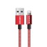 Kabel do transmisji danych Apple Lightning na USB 3 szt czerwony