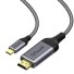 Kabel HDMI 2.0 na USB-C šedá