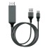 Kabel HDMI na USB-C / USB tmavě šedá
