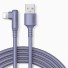 Kabel kątowy do Apple Lightning na USB K579 fioletowy