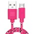 Kabel ładujący micro USB do USB K451 ciemny róż