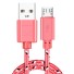 Kabel ładujący micro USB do USB K451 różowy