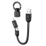 Kabel ładujący USB do Lightning / USB-C 20 cm czarny