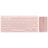 Kabellose Bluetooth-Tastatur mit Maus rosa