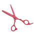 Kadernícke efilačné nožnice z nerezovej ocele 16 cm Profesionálne nožnice na strihanie vlasov so zúbkami Príslušenstvo pre holiče červená