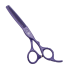 Kadeřnické efilační nůžky z nerezové oceli 17,5 cm Profesionální nůžky na stříhání vlasů se zoubky Příslušenství pro holiče fialová