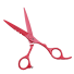 Kadernícke nožnice z nerezovej ocele 16 cm Profesionálne nožnice na strihanie vlasov Príslušenstvo pre holiča červená