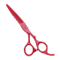Kadeřnické nůžky z nerezové oceli 17,5 cm Profesionální nůžky na stříhání vlasů Příslušenství pro holiče červená