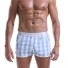 Karierte Herren-Boxershorts A2479 blau