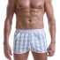 Karierte Herren-Boxershorts A2479 grau