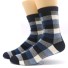 Karierte Herrensocken A2485 blau