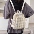 Karierter Damenrucksack E888 beige