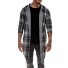 Karierter Herren-Cardigan hellgrau