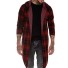 Karierter Herren-Cardigan rot