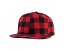 Kariertes Snapback rot