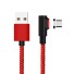 Kątowy magnetyczny kabel USB K580 czerwony