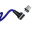 Kątowy magnetyczny kabel USB K618 niebieski