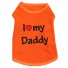 Katzen-Outfit I LOVE MY MOMMY, I LOVE MY DADDY orange