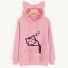 Katzen-Sweatshirt für Damen B22 rosa