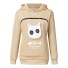 Katzen-Sweatshirt für Damen beige