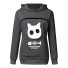 Katzen-Sweatshirt für Damen dunkelgrau