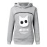 Katzen-Sweatshirt für Damen hellgrau