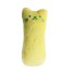 Katzenzähne und Krallenschleifspielzeug, Beißspielzeug, interaktives Plüschspielzeug für Katzen, 9,5 x 4 cm gelb