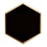 Keramický podtácek v tvare šesťuholníka čierna