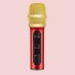 Kézi mikrofon tartozékokkal piros