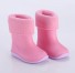 Kinder-Gummistiefel mit Plüsch rosa