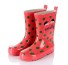 Kinder-Gummistiefel mit Tieren rot