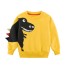 Kinder-Sweatshirt mit Dinosaurier L668 gelb