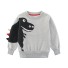 Kinder-Sweatshirt mit Dinosaurier L668 grau