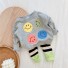 Kinder-Sweatshirt mit Smileys und Hose L1488 grau