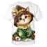 Kinder-T-Shirt mit Katze B1439 D