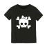 Kinder-T-Shirt mit Totenkopf schwarz