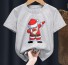 Kinder-T-Shirt mit Weihnachtsmann T2504 grau