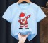 Kinder-T-Shirt mit Weihnachtsmann T2504 hellblau