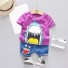 Kinder-T-Shirt und Shorts L1105 lila