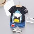 Kinder-T-Shirt und Shorts L1105 schwarz