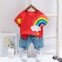 Kinder-T-Shirt und Shorts L1107 rot