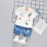 Kinder-T-Shirt und Shorts L1108 weiß