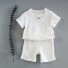 Kinder-T-Shirt und Shorts L1184 weiß