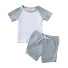 Kinder-T-Shirt und Shorts L1185 türkis