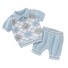 Kinder-T-Shirt und Shorts L1264 hellblau