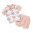 Kinder-T-Shirt und Shorts L1264 rosa